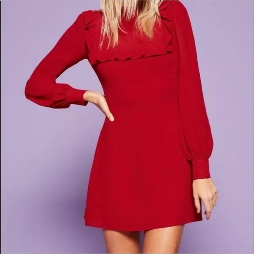Reformation Bellflower Dress, Red Cherry Color